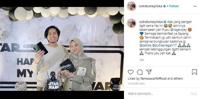 Momen ultah Roger Danuarta. (Instagram/@cutratumeyriska)