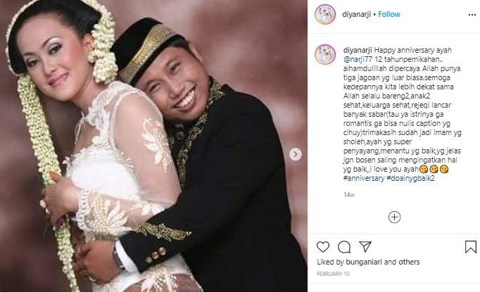 Widiyanti, istri Narji. (Instagram/@diyanarji)