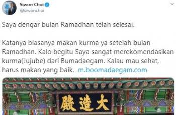 Choi Siwon promosikan kurma. (Twitter/@siwonchoi)