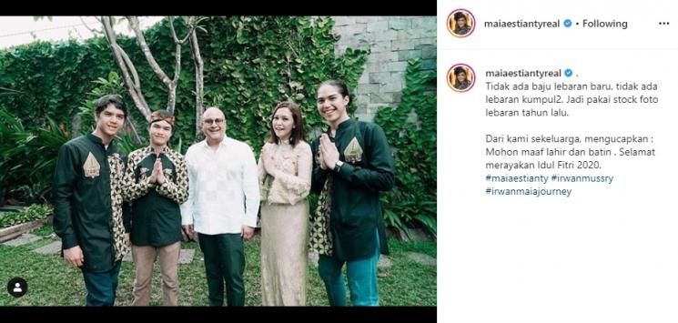 Maia Estianty dan keluarga. (Instagram/@maiaestiantyreal)