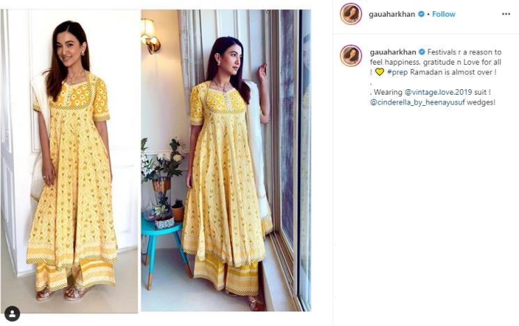 Ucapan manis seleb bollywood sambut Idul Fitri. (Instagram/@gauaharkhan)