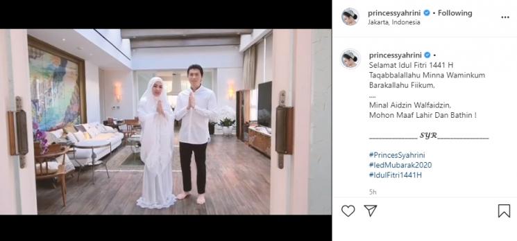Perayaan seleb Lebaran 2020. (Instagram/@princessyahrini)