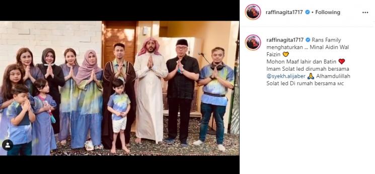 Perayaan seleb Lebaran 2020. (Instagram/@raffinagita1717)