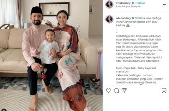 Perayaan lebaran seleb di luar negeri. (Instagram/@whulandary)