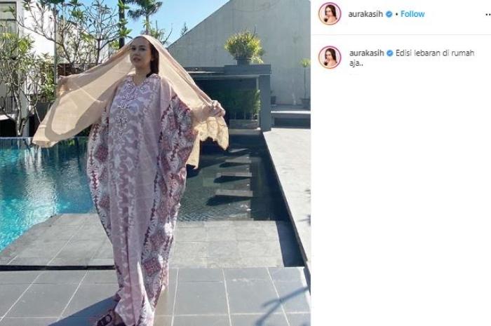 Momen lebaran Aura Kasih. (Instagram/@aurakasih)