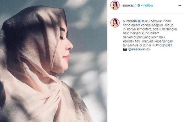 Momen lebaran Aura Kasih. (Instagram/@aurakasih)