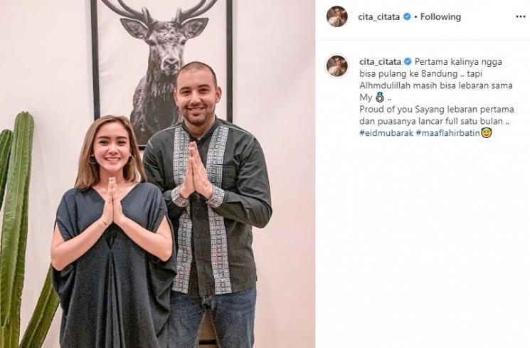 Momen lebaran Cita Citata. (Instagram/@cita_citata)