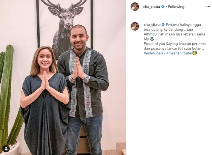 Momen lebaran Cita Citata. (Instagram/@cita_citata)