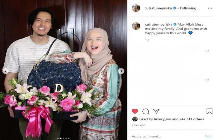 Momen ulang tahun Cut Meyriska (Instagram @cutratumeyriska)