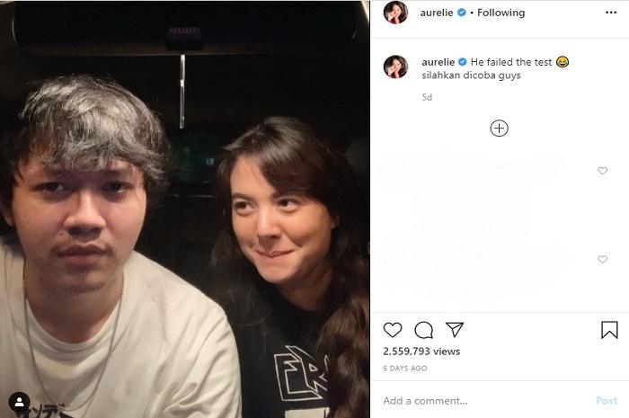 Aurelie Moeremans dan Hanif Ramadhana (Instagram @aurelie)
