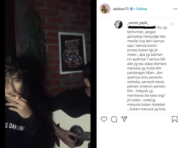 Abidzar Putra Ustaz Jefri Al Buchori dihujat. (Instagram/@abidzar73)