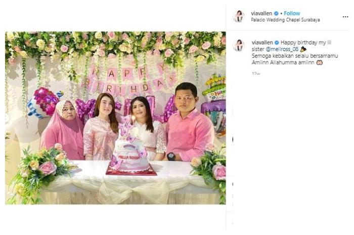 Potret hangat keluarga Via Vallen. (Instagram/@viavallen)