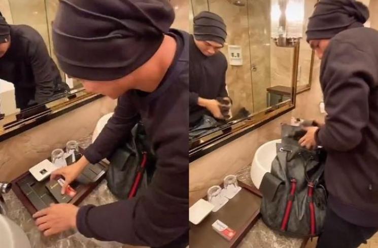 Anji ungkap kebiasaan bawa pulang barang di kamar hotel. (TikTok/duniamanji)