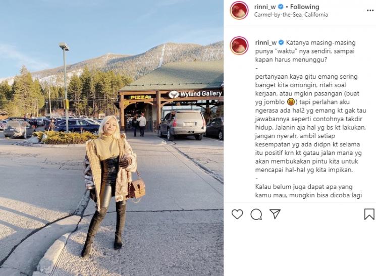 Potret baru Rinni Wulandari. (Instagram/@rinni_w)