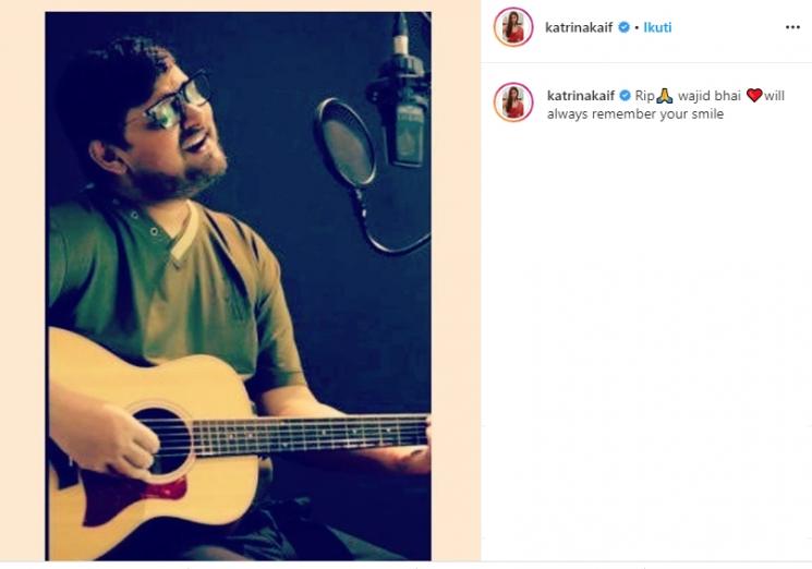 Katrina Kaif berduka atas meninggalnya Wajid Khan (Instagram/@katrinakaif)