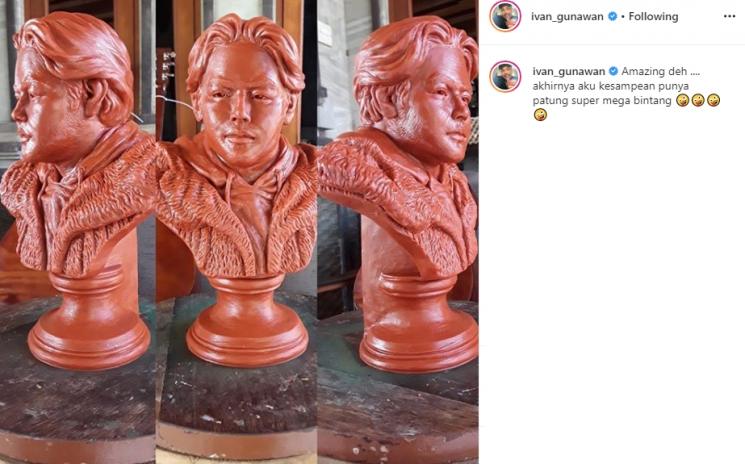 Patung wajah Ivan Gunawan. (Instagram/@ivan_gunawan)