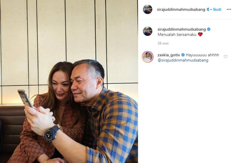 Zaskia Gotik dan Sirajuddin Mahmud Sabang (Instagram/@sirajuddinmahmudsabang)