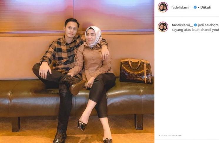 Muzdalifah dan Fadel Islami (Instagram/@fadelislami)