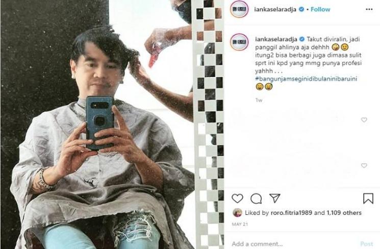 Penampilan Ian Kasela tanpa kacamata (Instagram @iankaselaradja)
