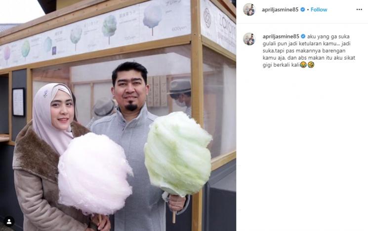 April Jasmine dan Ustaz Solmed (Instagram/@apriljasmine85)