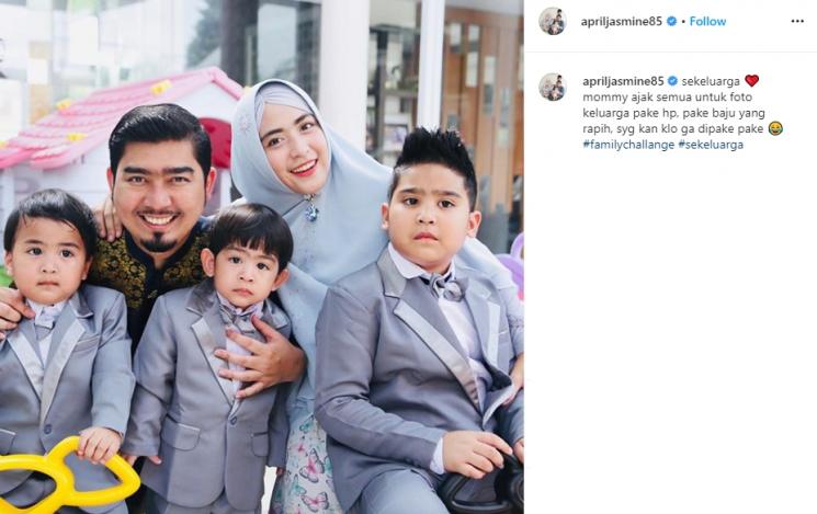 April Jasmine dan Ustaz Solmed (Instagram/@apriljasmine85)