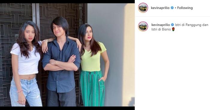 Widy Vierratale, Kevin Aprilio dan Vicy Melanie. (Instagram/@kevinaprilio)