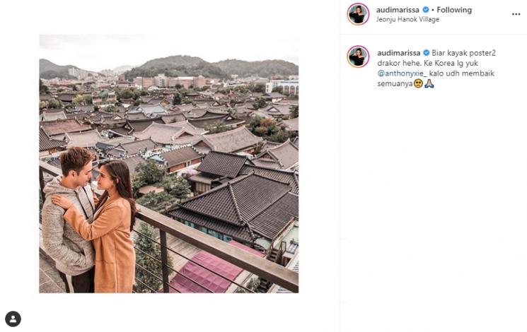 Anthony Xie dan Audi Marissa. (Instagram/@audimarissa)