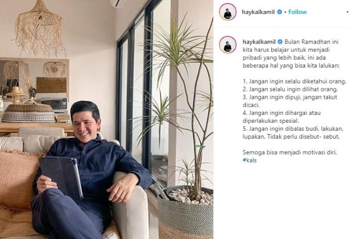 Adu gaya Haykal Kamil dan Jordi Onsu. (Instagram/@haykalkamil)