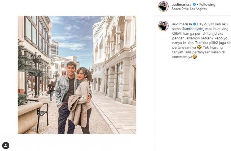 Anthony Xie dan Audi Marissa. (Instagram/@audimarissa)