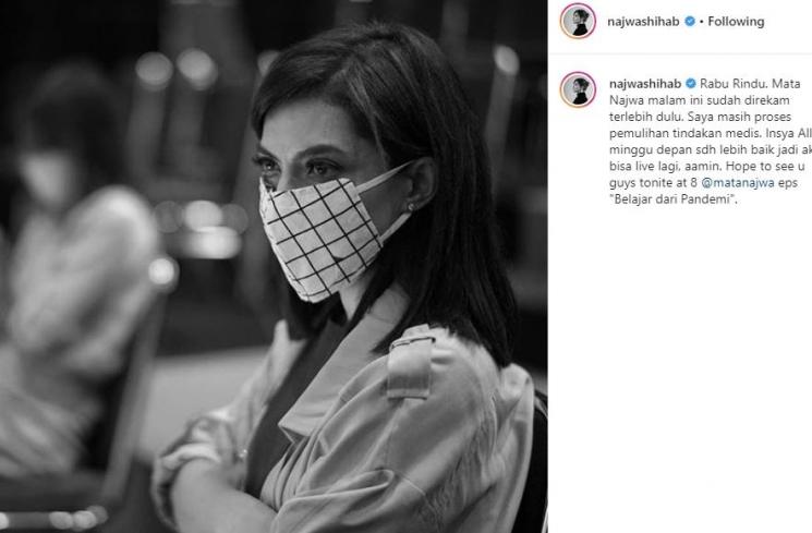 Najwa Shihab sakit. (Instagram/@najwashihab)