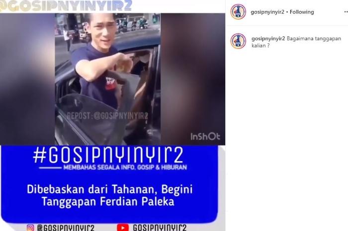 Ferdian Paleka sebut lebih betah di penjara. (Instagram/@gosipnyinyir2)