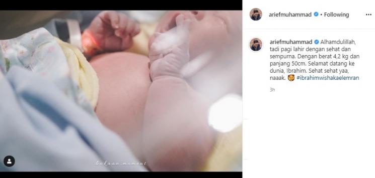 Arief Muhammad dikaruniai anak pertama. (Instagram/@ariefmuhammad)