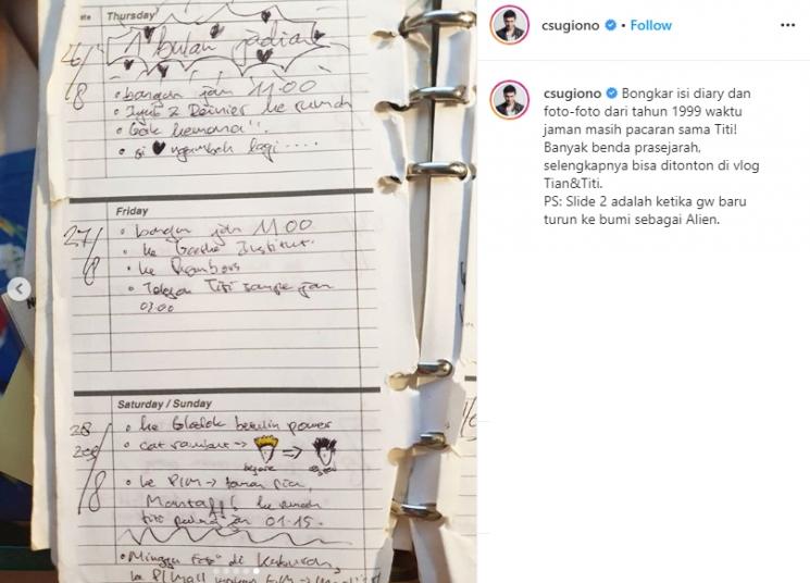 Kenangan pacaran Christian Sugiono dan Titi Kamal. (Instagram/@csugiono)