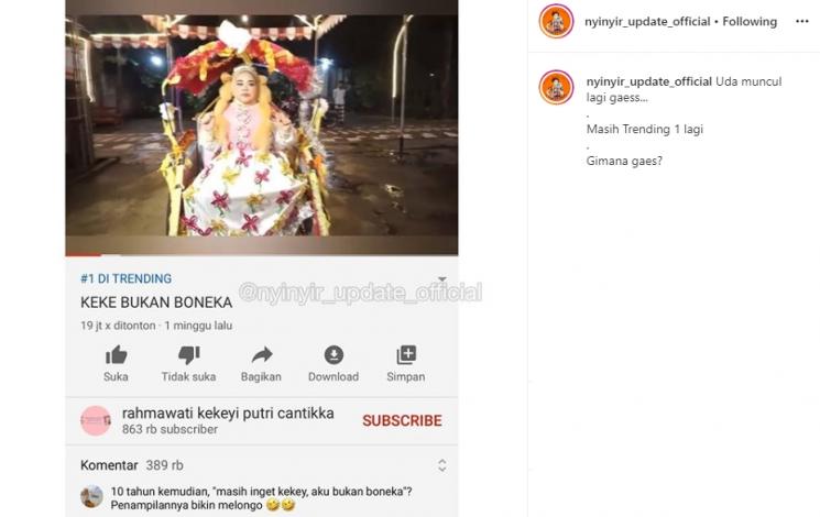 Rahmawati Kekeyi. (YouTube/rahmawati kekeyi putri cantikka)