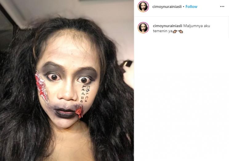 Lathi Challenge Cimoy Montok. (Instagram/@cimoynurainiasli)