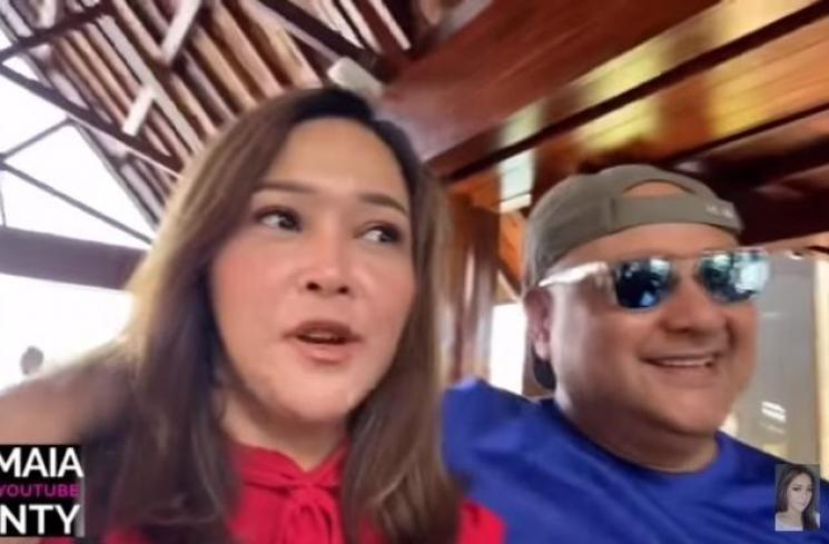 Maia Estianty dan Irwan Mussry liburan. (YouTube)