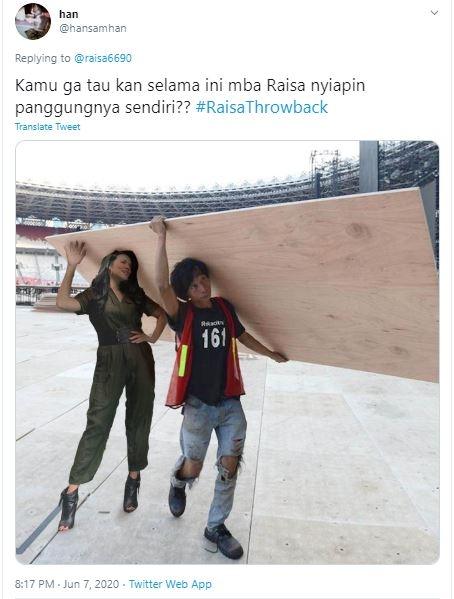 Meme kocak Raisa Andriana. (Twitter/@raisa6690)