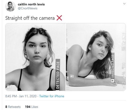 Potret cantik Caitlin North Lewis. (Twitter/CNorthLewis)