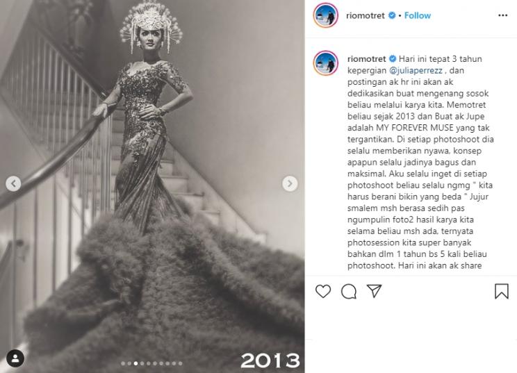 Memoriam Julia Perez dan Rio Motret. (Instagram/@riomotret)