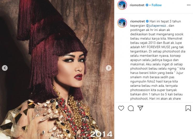 Memoriam Julia Perez dan Rio Motret. (Instagram/@riomotret)