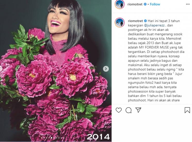 Memoriam Julia Perez dan Rio Motret. (Instagram/@riomotret)
