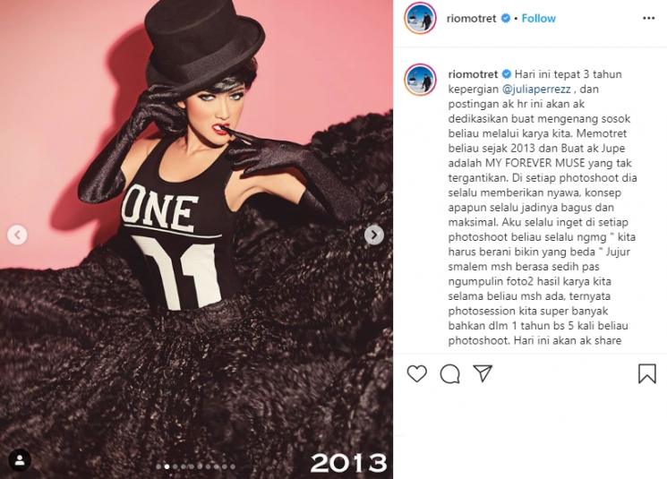 Memoriam Julia Perez dan Rio Motret. (Instagram/@riomotret)