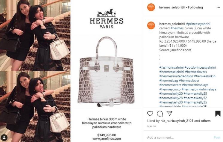 Tas mewah kembar artis. (Instagram/@hermes_selebritii)