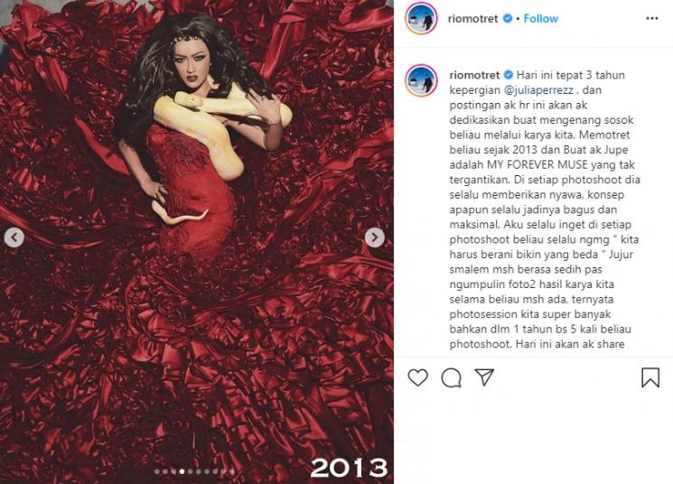 Memoriam Julia Perez dan Rio Motret. (Instagram/@riomotret)