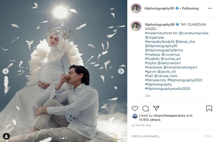 Maternity shoot Cut Meyriska (Instagram @fdphotography90)