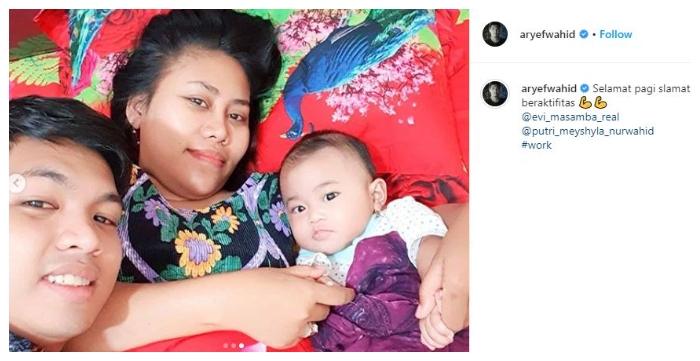 Potret mesra Evi Masamba dan suami. (Instagram/@aryefwahid)