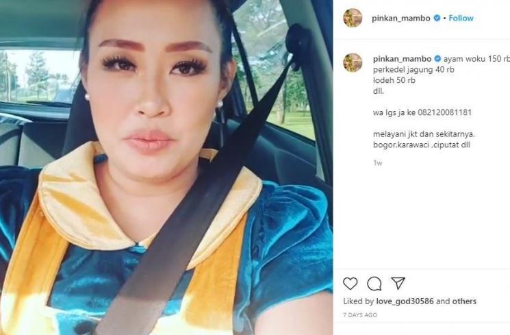 Pinkan Mambo jual makanan dan buka jasa laundry. (Instagram/@Pinkan_mambo)