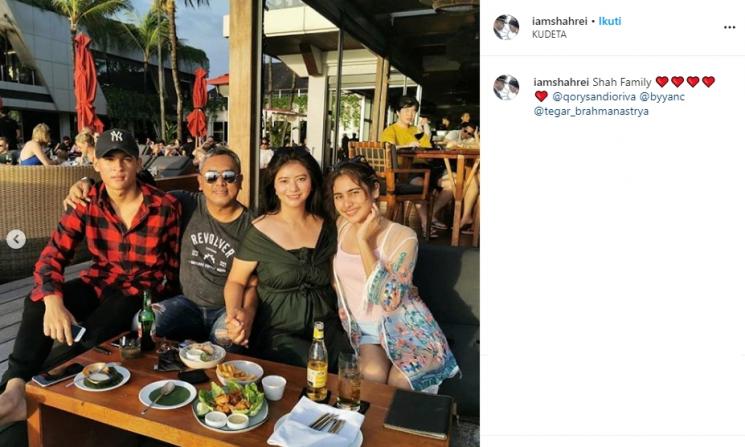 Qory Sandioriva, Shah Rei dan anak sambung (Instagram/@iamshahrei)