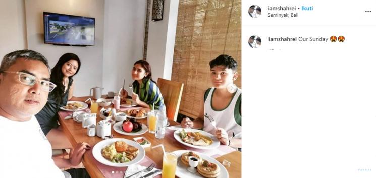 Qory Sandioriva, Shah Rei dan anak sambung (Instagram/@iamshahrei)