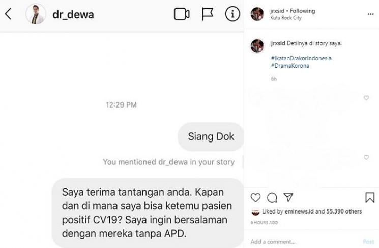 Jerinx SID (Instagram @jrxsid)